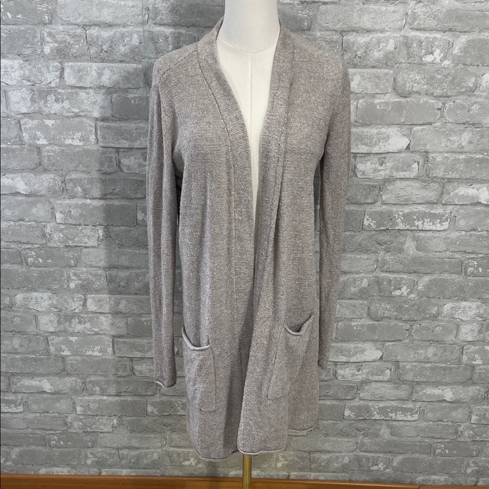 Barefoot Dreams Soft Gray Cozy Chic Lite Long Cardigan